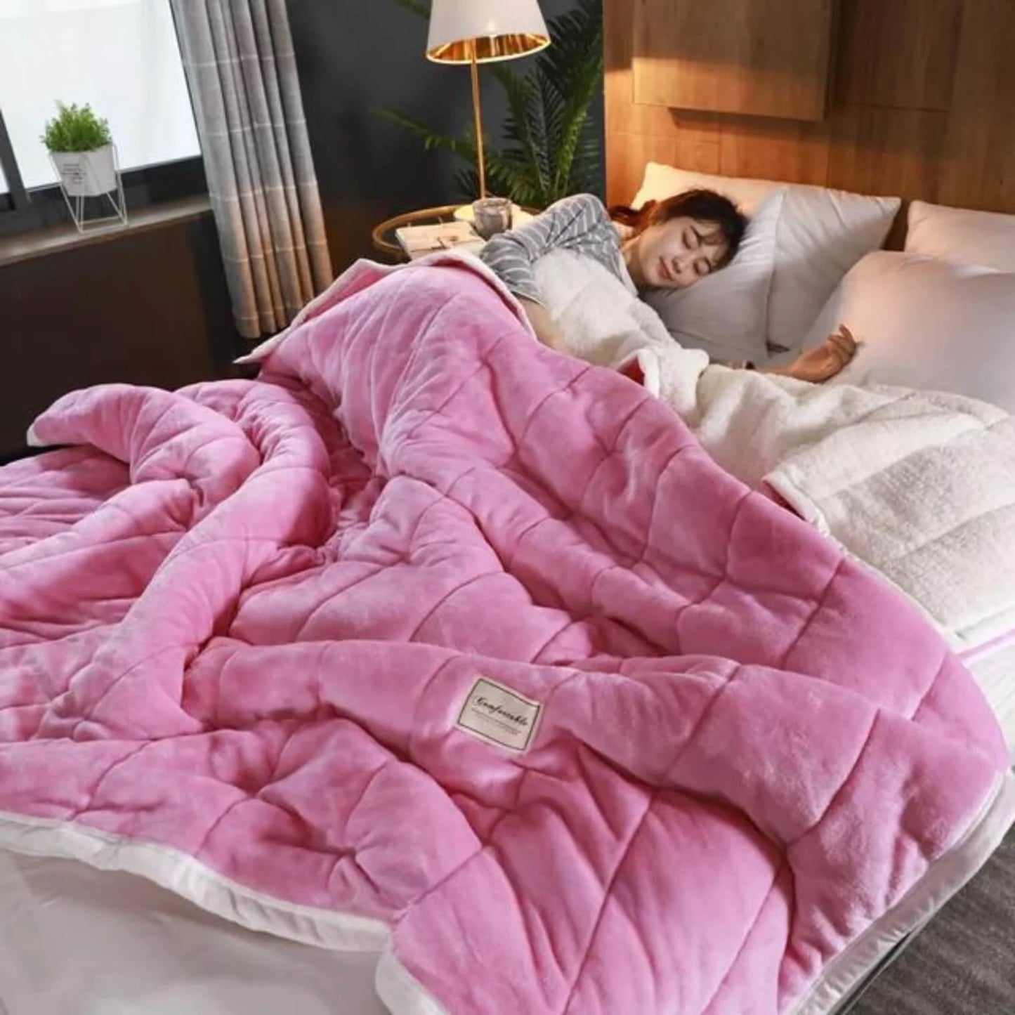 CozyFleece™ pūkuota vilnonė antklodė | Šilta ir jauki – rudeniui ir žiemai