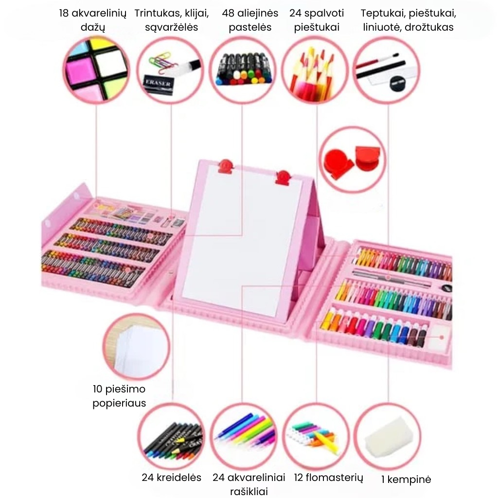💗Prabangus kūrybinis rinkinys 6 viename 🎁 Geriausia dovana vaikams