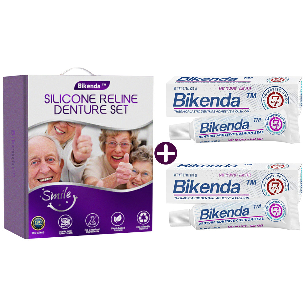 Silikoninis dantų protezų rinkinys 👨🏻⚕️ Rekomenduoja Vokietijos odontologų asociacija 🍀