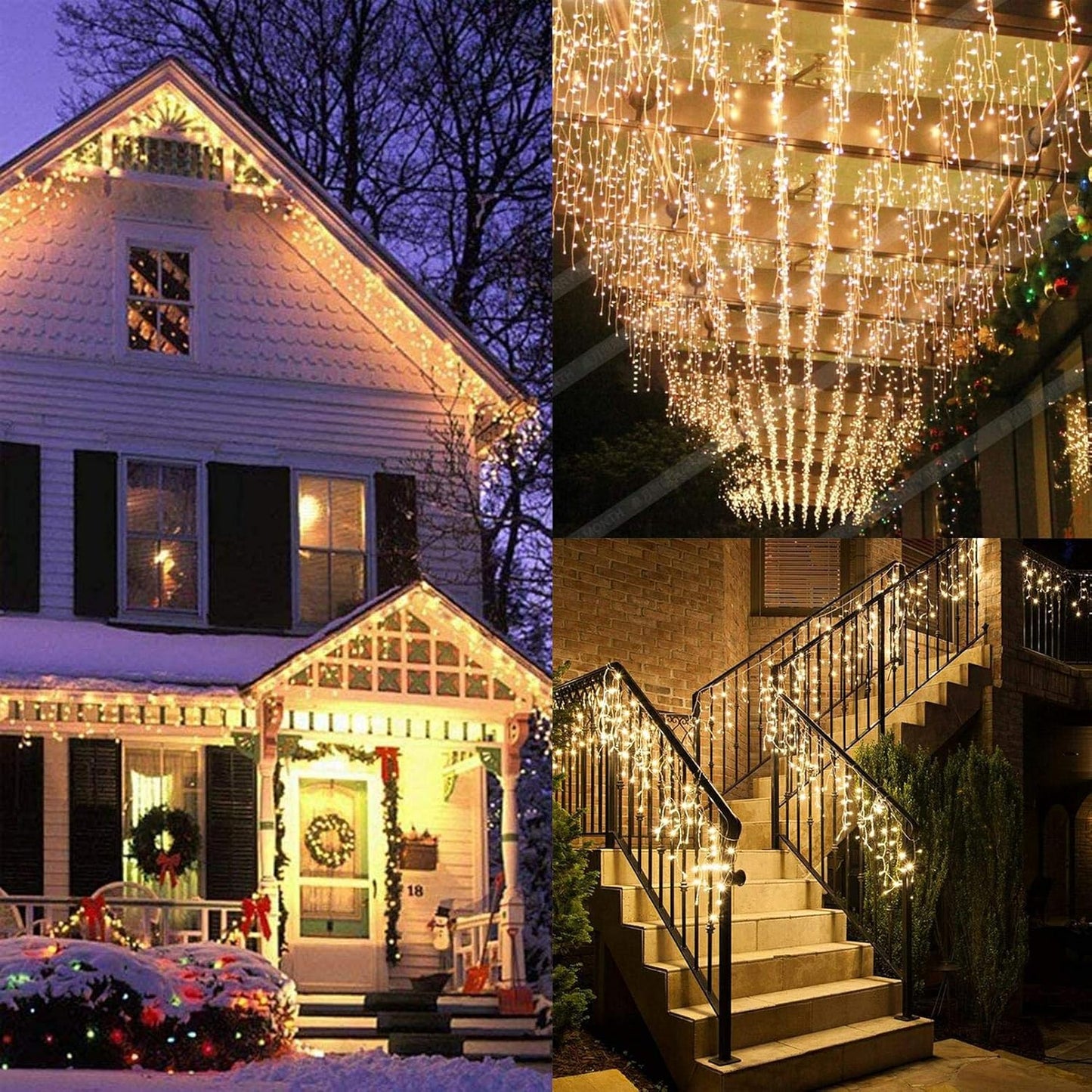 LED ledo varvekliai – kabančios krentančios lemputės