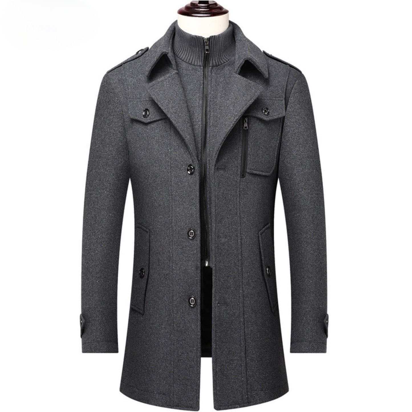 WoolGuard™ Peaky Blinders žieminis paltas | Prabangus dvigubos apykaklės vyriškas paltas