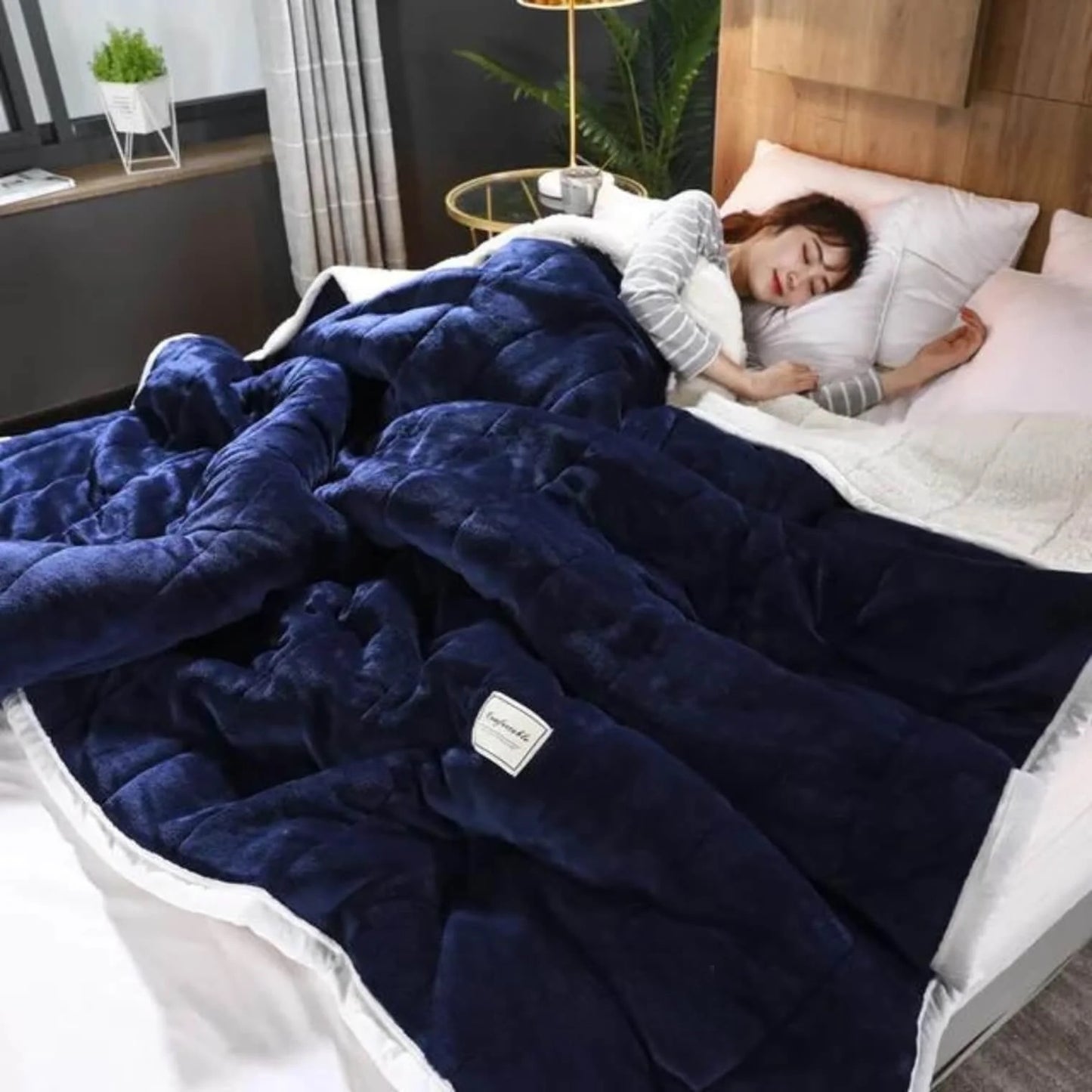 CozyFleece™ pūkuota vilnonė antklodė | Šilta ir jauki – rudeniui ir žiemai