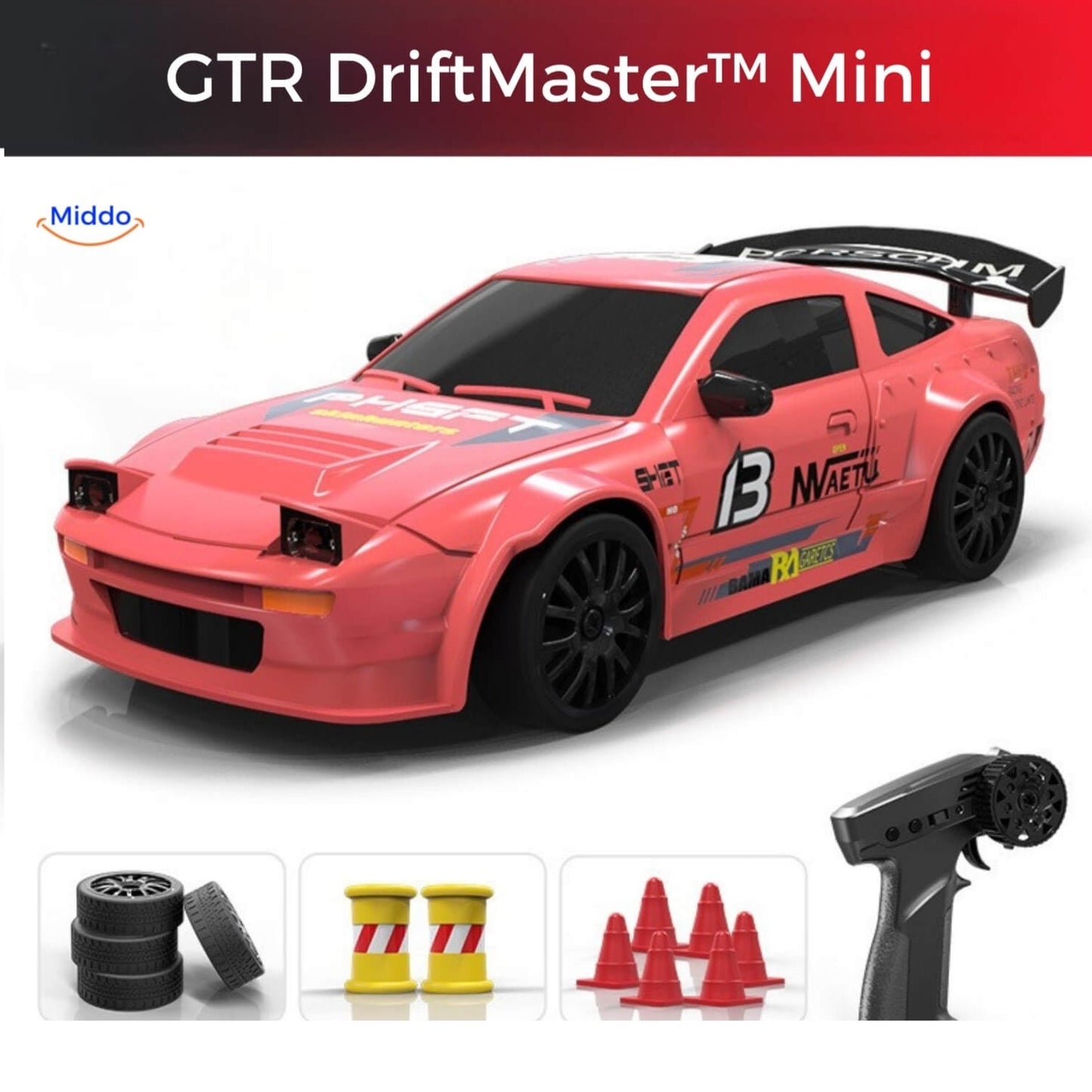 DriftMaster™ GTR | 4WD Drift RC žaislinis automobilis 🚗💨