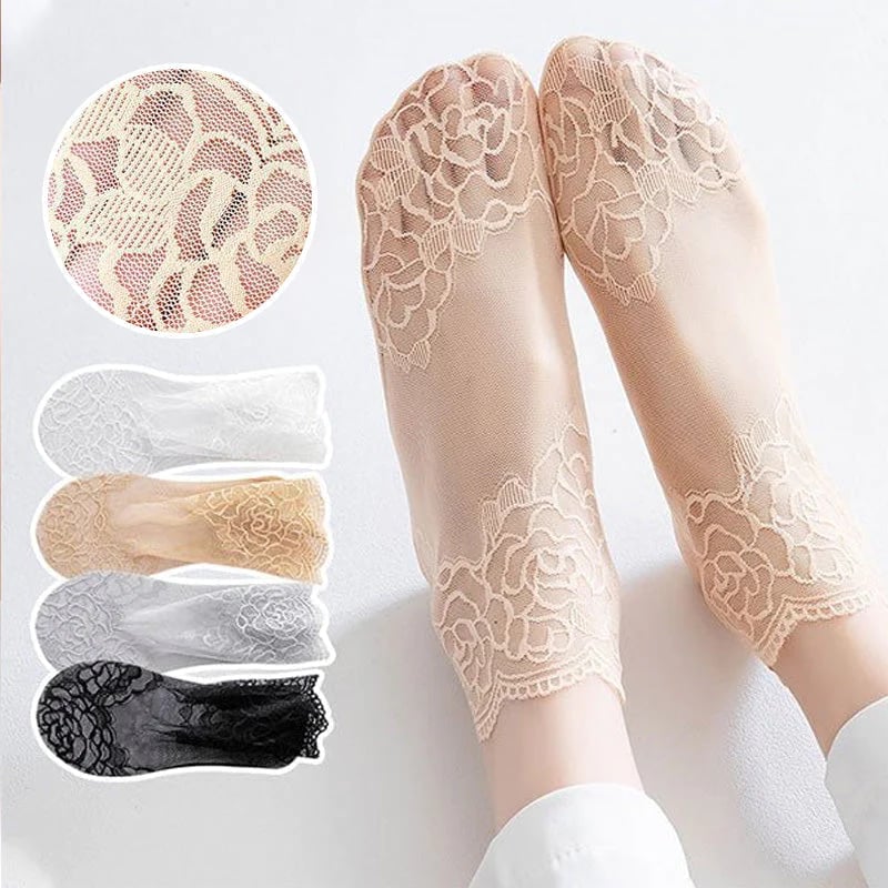 Seksualios nėrinių kojinės moterims🧦
