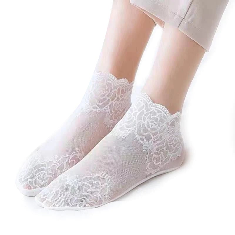 Seksualios nėrinių kojinės moterims🧦