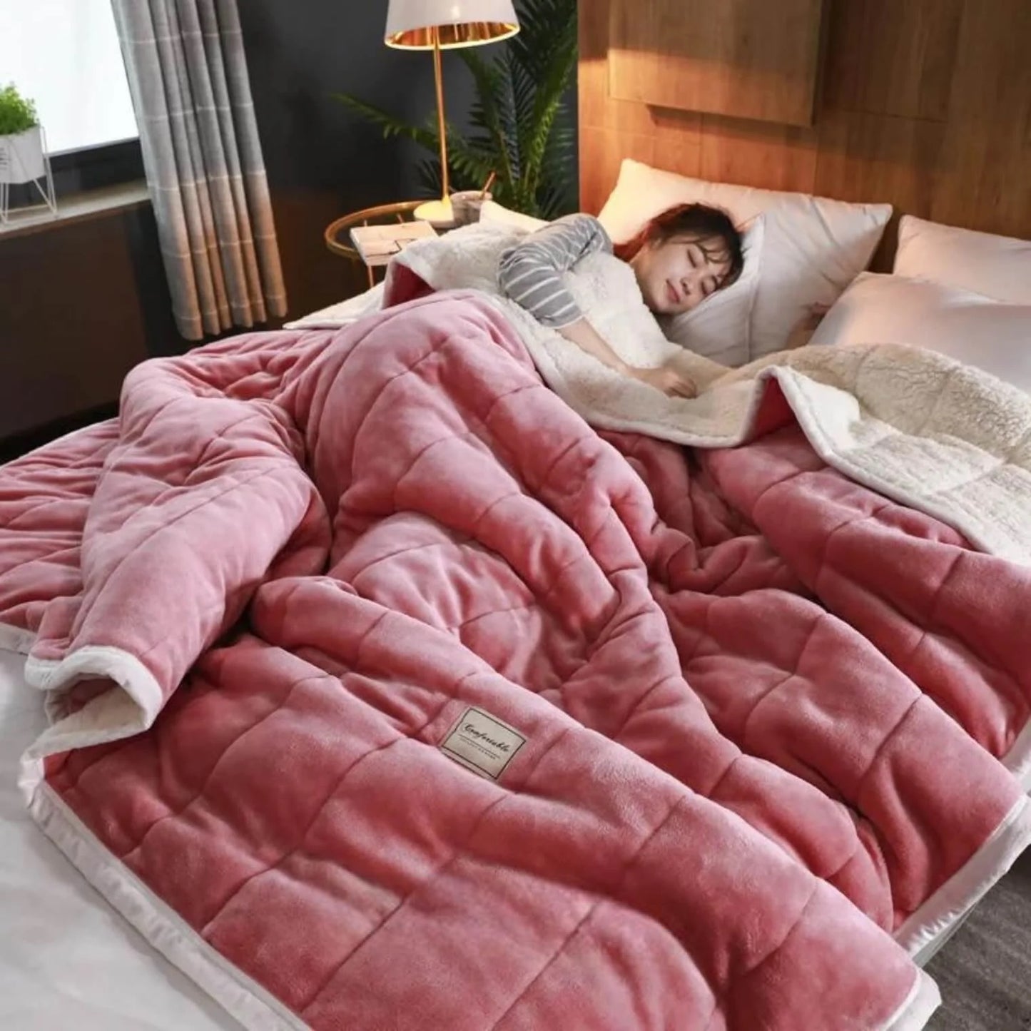 CozyFleece™ pūkuota vilnonė antklodė | Šilta ir jauki – rudeniui ir žiemai