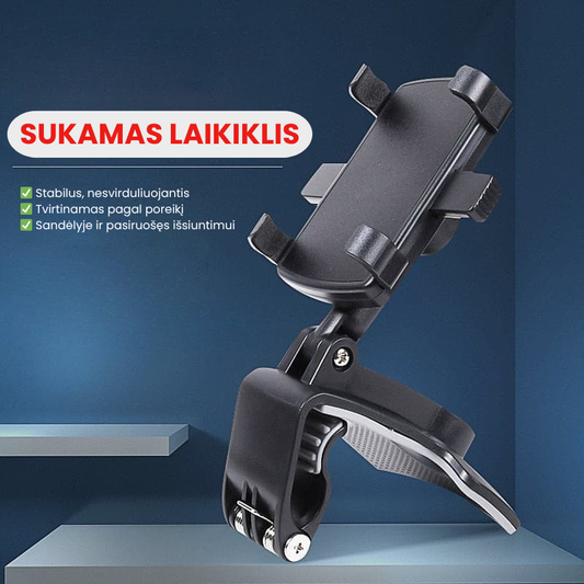 Daugiafunkcis mobiliojo telefono laikiklis automobiliui