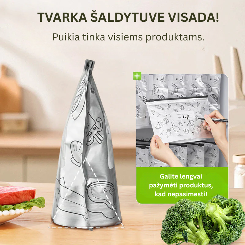 🌿 Daugkartiniai maišeliai – patogūs ir aplinkai draugiški!