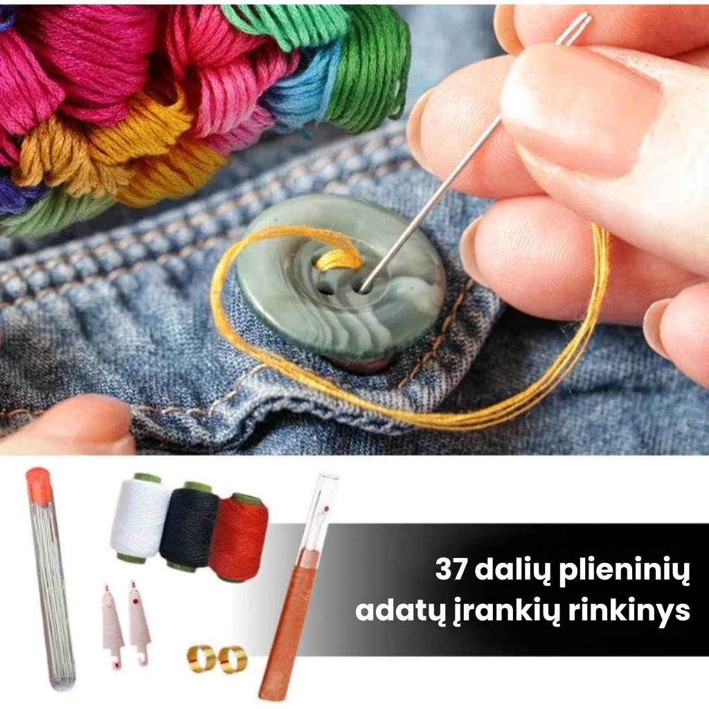 SewBuddy kompaktiškas siuvimo rinkinys rankdarbiams