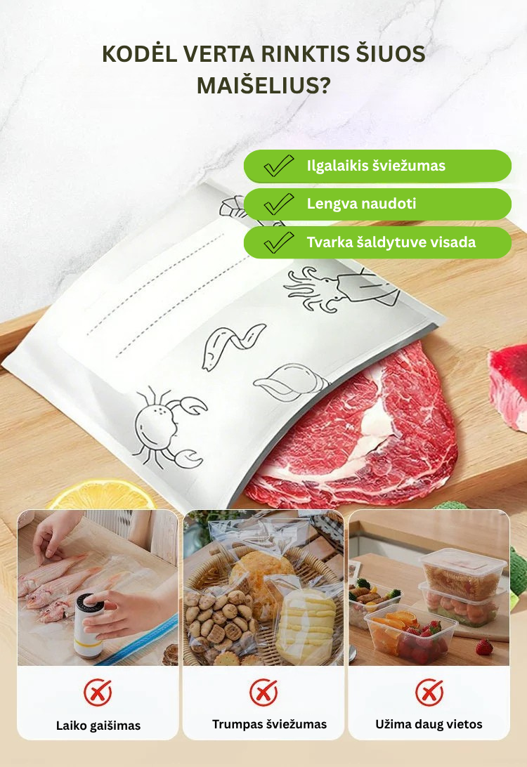 🌿 Daugkartiniai maišeliai – patogūs ir aplinkai draugiški!