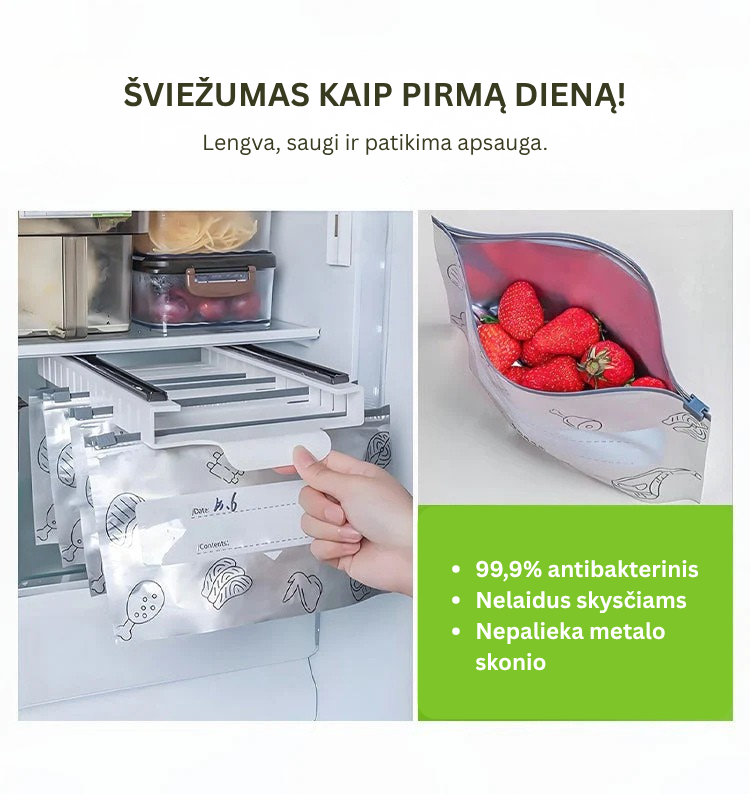 🌿 Daugkartiniai maišeliai – patogūs ir aplinkai draugiški!