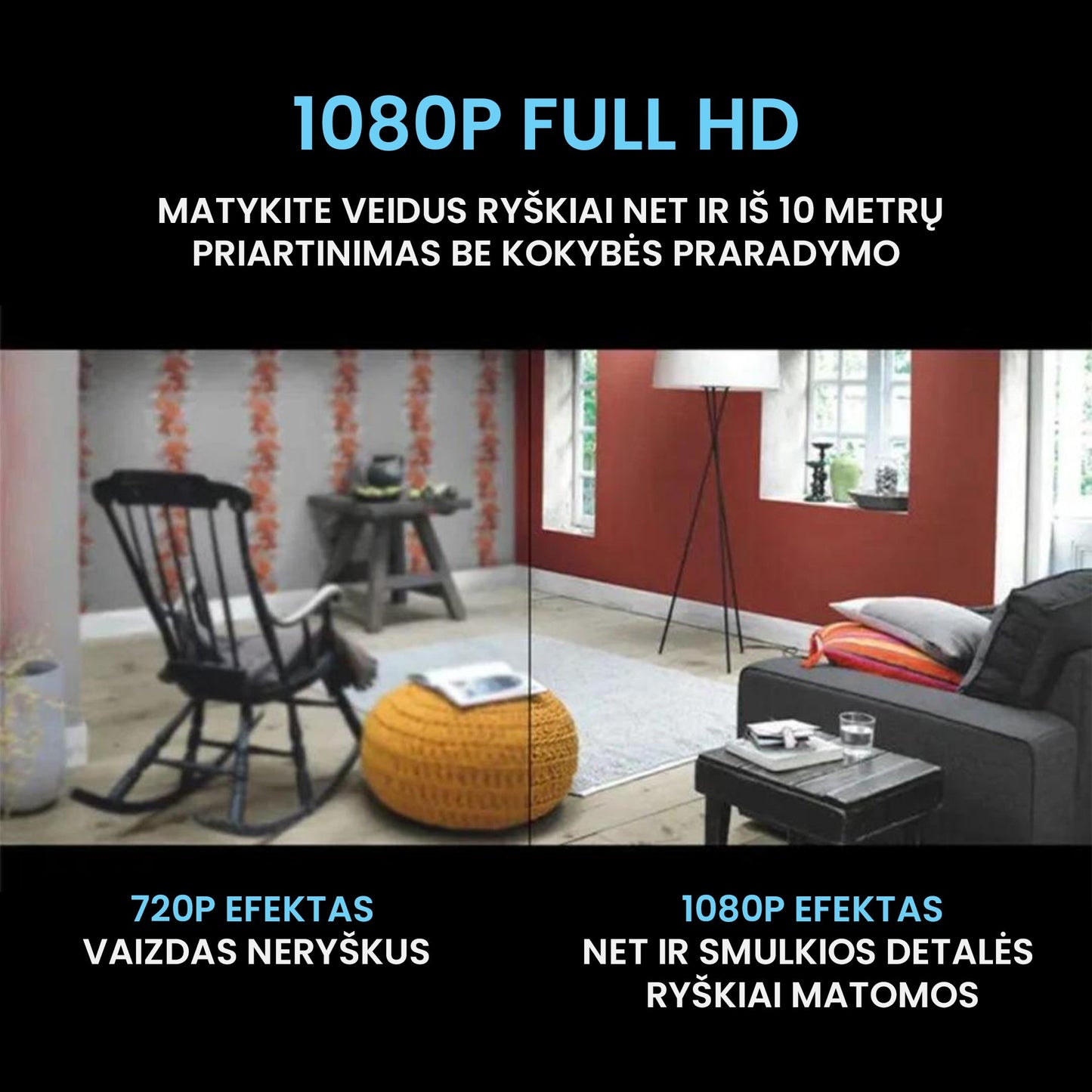 WifiCam™-  mini belaidė vaizdo stebėjimo kamera