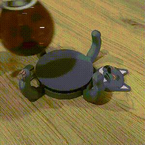 3D užsegami kačių gėrimų padėkliukai