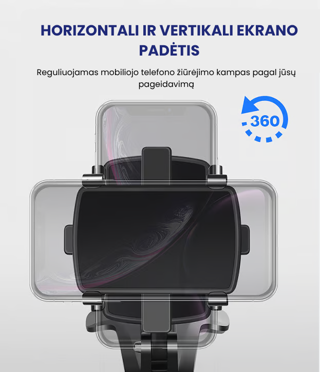 Daugiafunkcis mobiliojo telefono laikiklis automobiliui