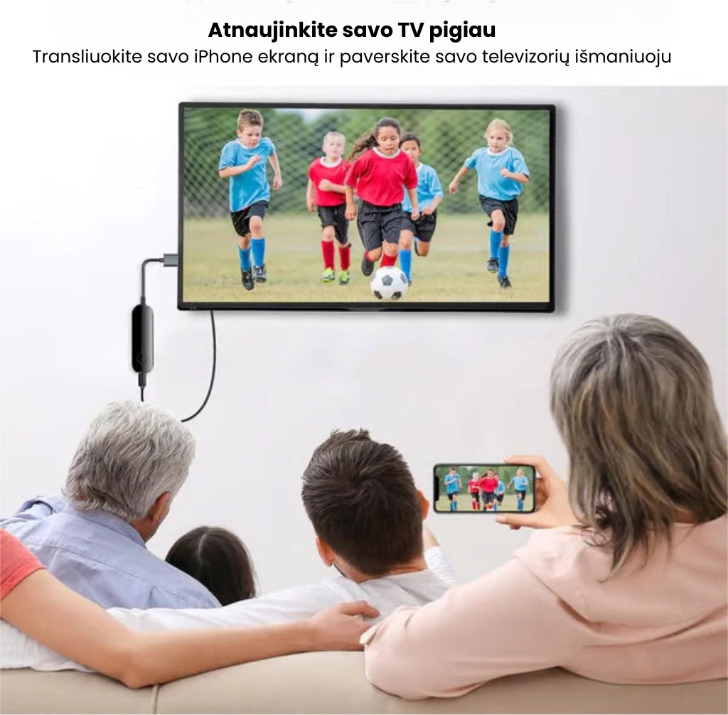iShare iOS belaidis HDMI ekrano adapteris