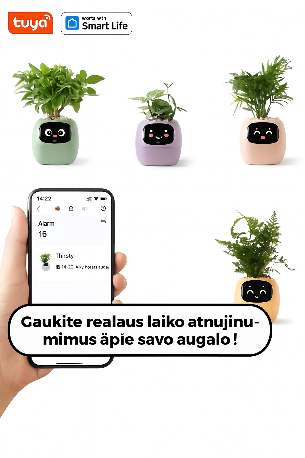 Happy Ivy™ – IŠMANUS vazonas automatinės augalų priežiūros sistemai
