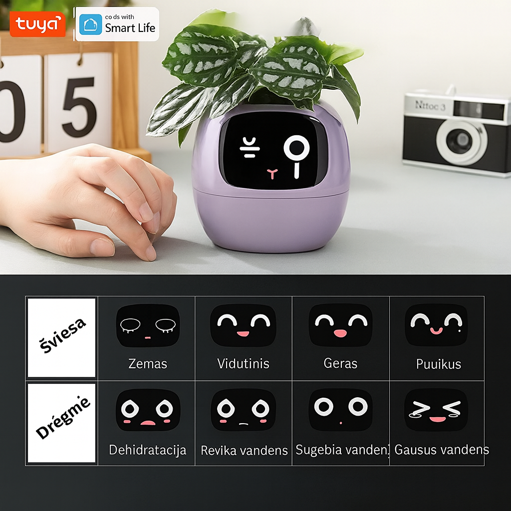 Happy Ivy™ – IŠMANUS vazonas automatinės augalų priežiūros sistemai