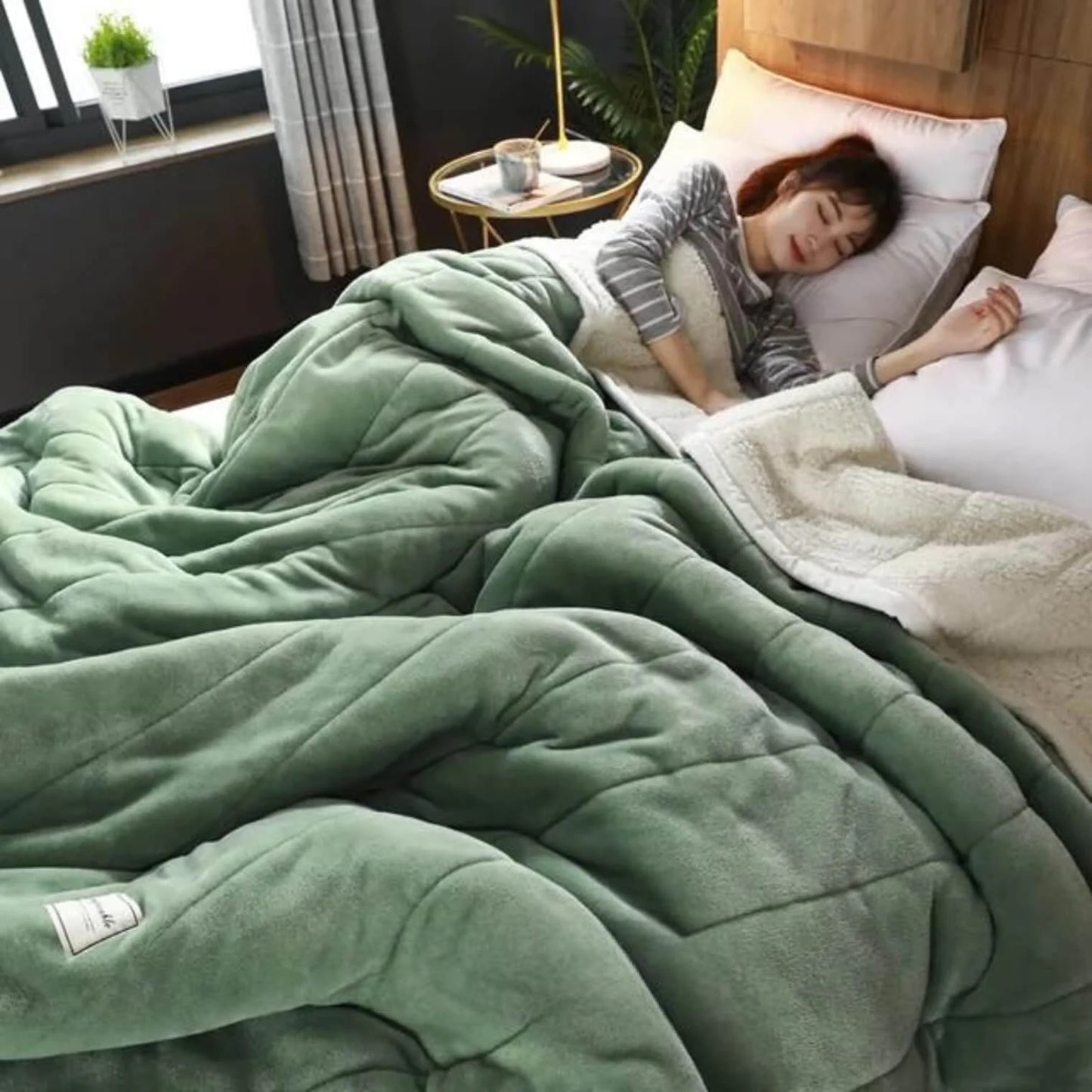 CozyFleece™ pūkuota vilnonė antklodė | Šilta ir jauki – rudeniui ir žiemai