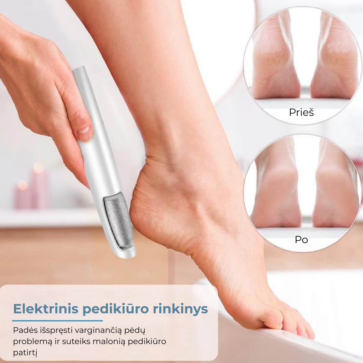 💕 Elektrinis pėdų nuospaudų šalinimo prietaisas