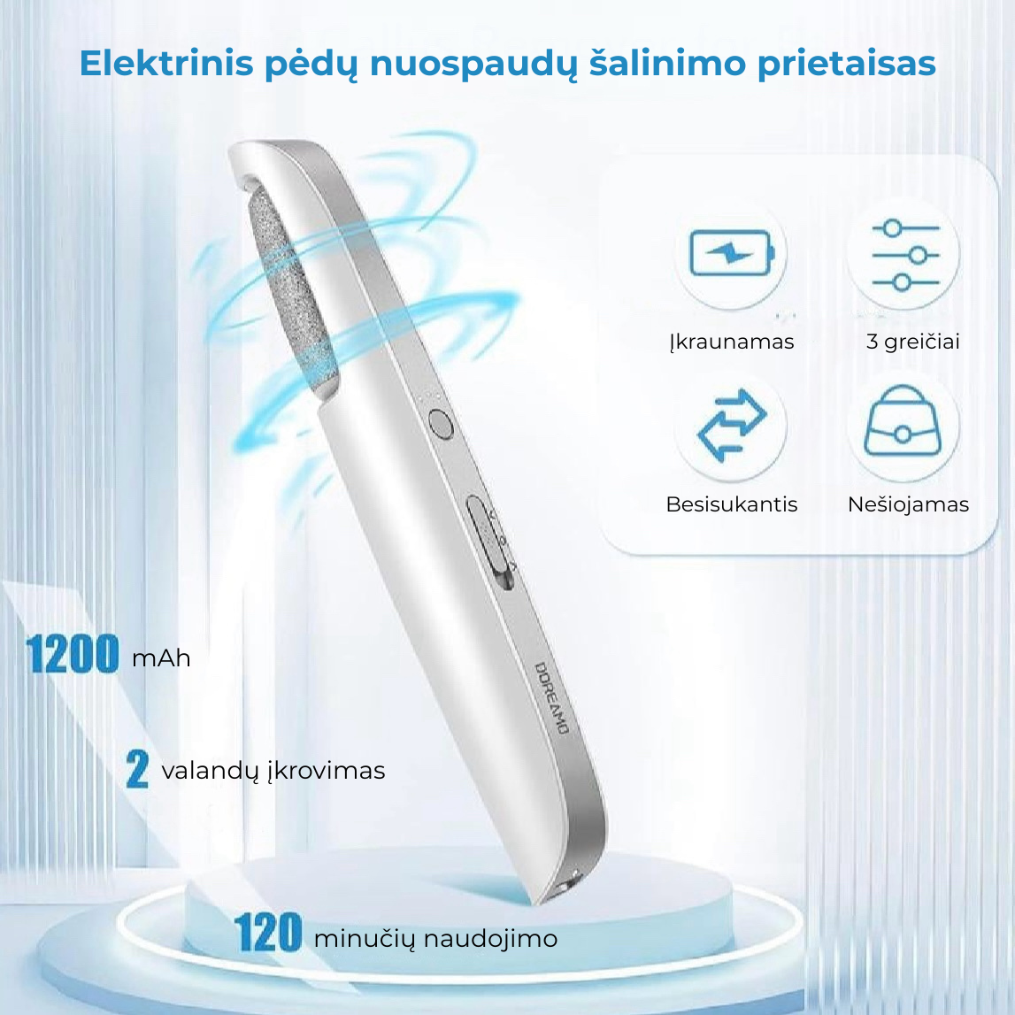 💕 Elektrinis pėdų nuospaudų šalinimo prietaisas