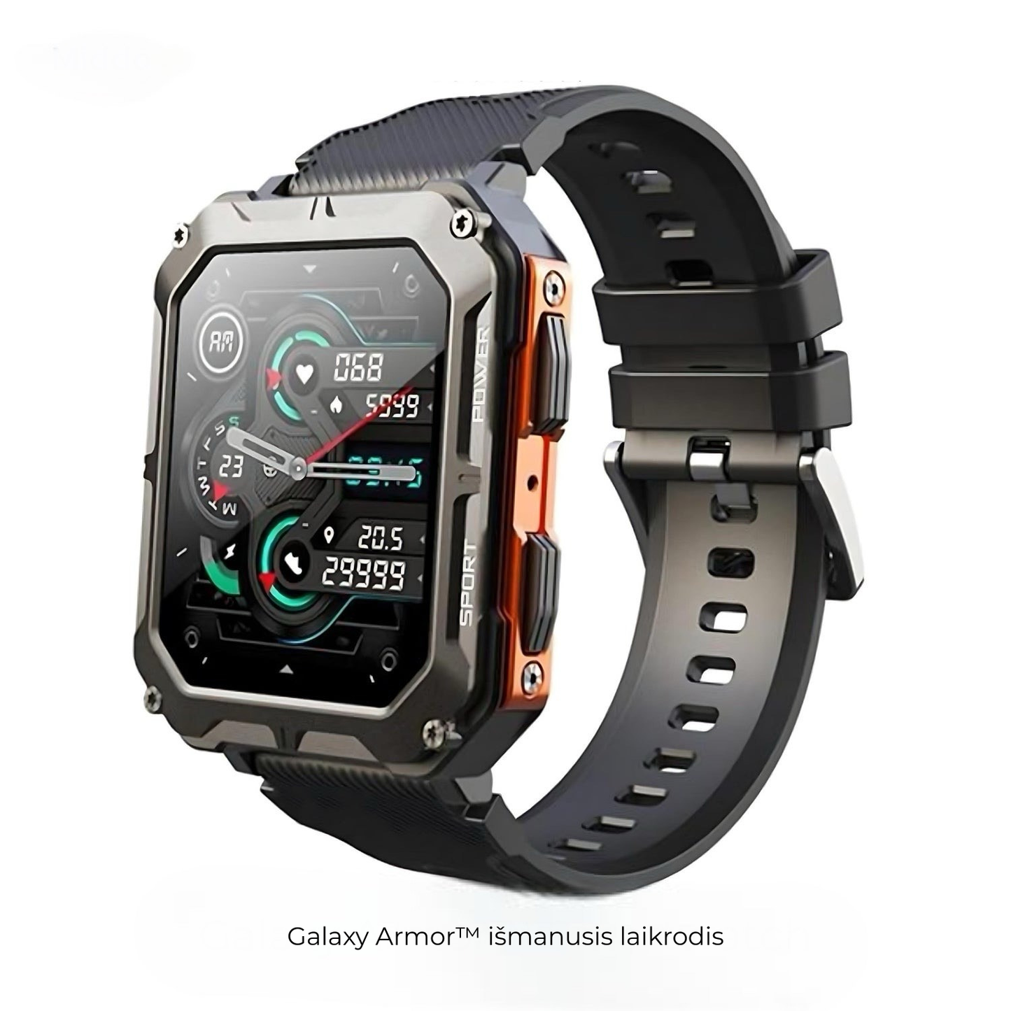 Galaxy Armor™ išmanusis laikrodis - sutaupykite 100 €+ už nesunaikinamą išmanųjį laikrodį, skirtą iOS ir Android