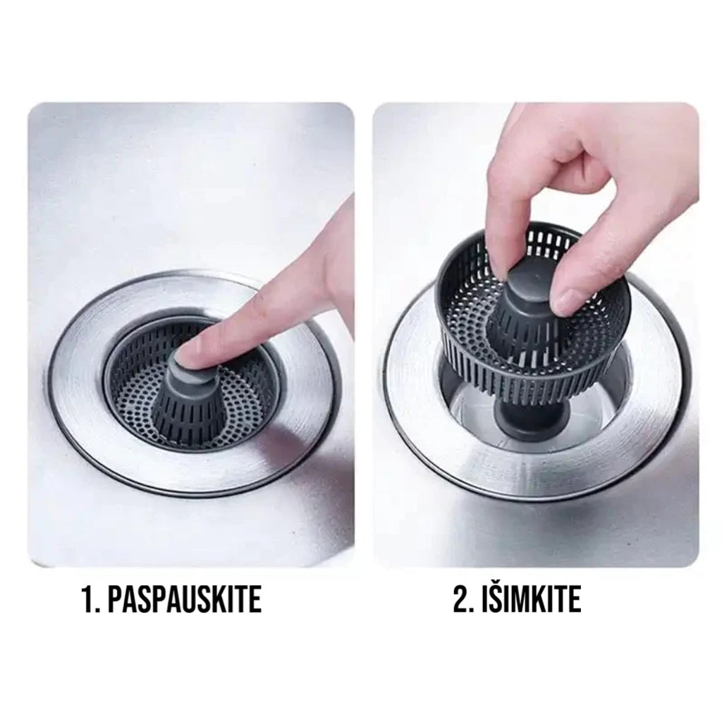 Virtuvės kriauklės nusausintuvas (standartinis, tinka visoms kriauklėms)