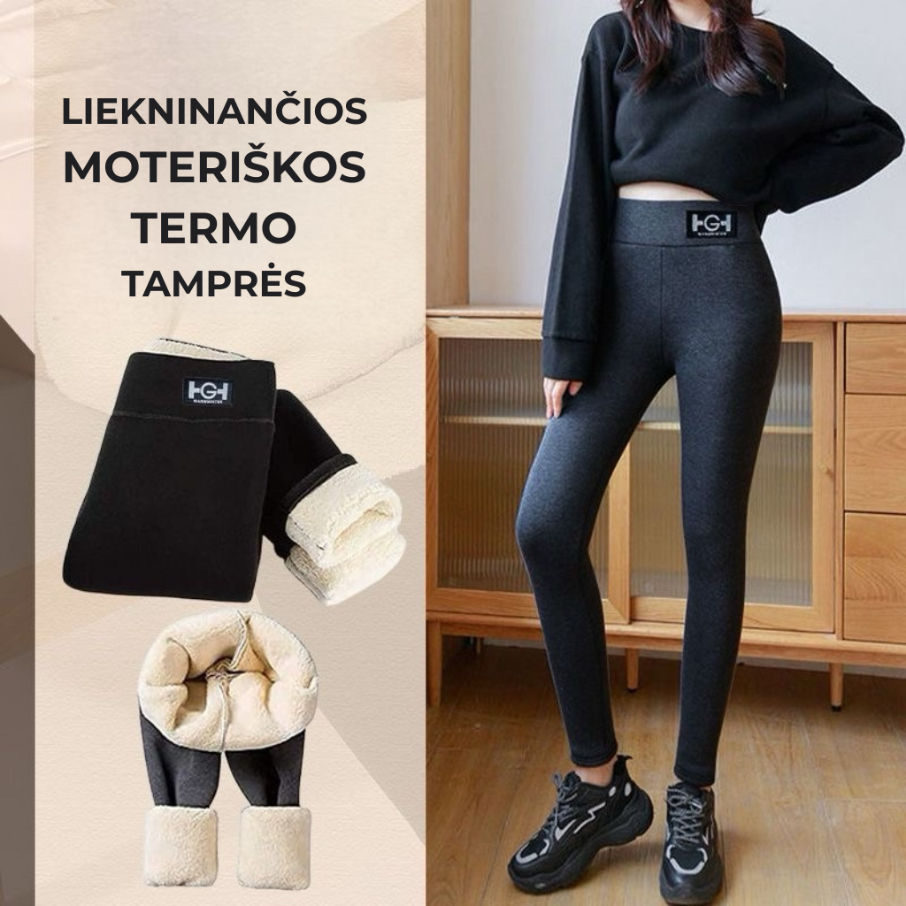 🔥Moteriška mada – Šiltos kašmyrinės siaurėjančios kelnės