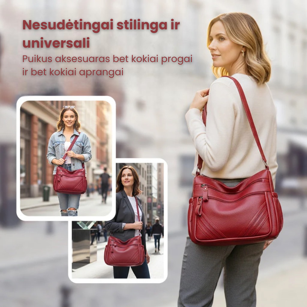 🔥Moteriška madinga rankinė per petį su reguliuojamu dirželiu