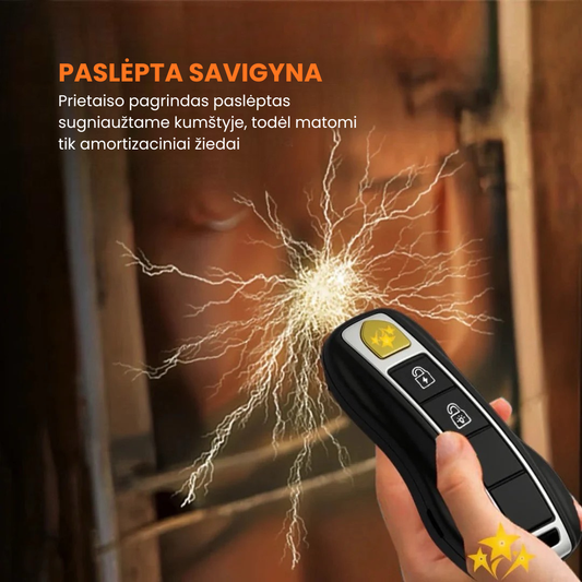 Automobilio raktelio formos savisaugos žibintuvėlis