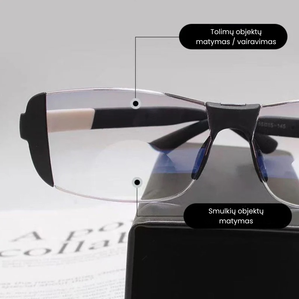 Akiniai nuo mėlynos šviesos ir nuovargio, tinkami tiek artimam, tiek tolimam matymui
