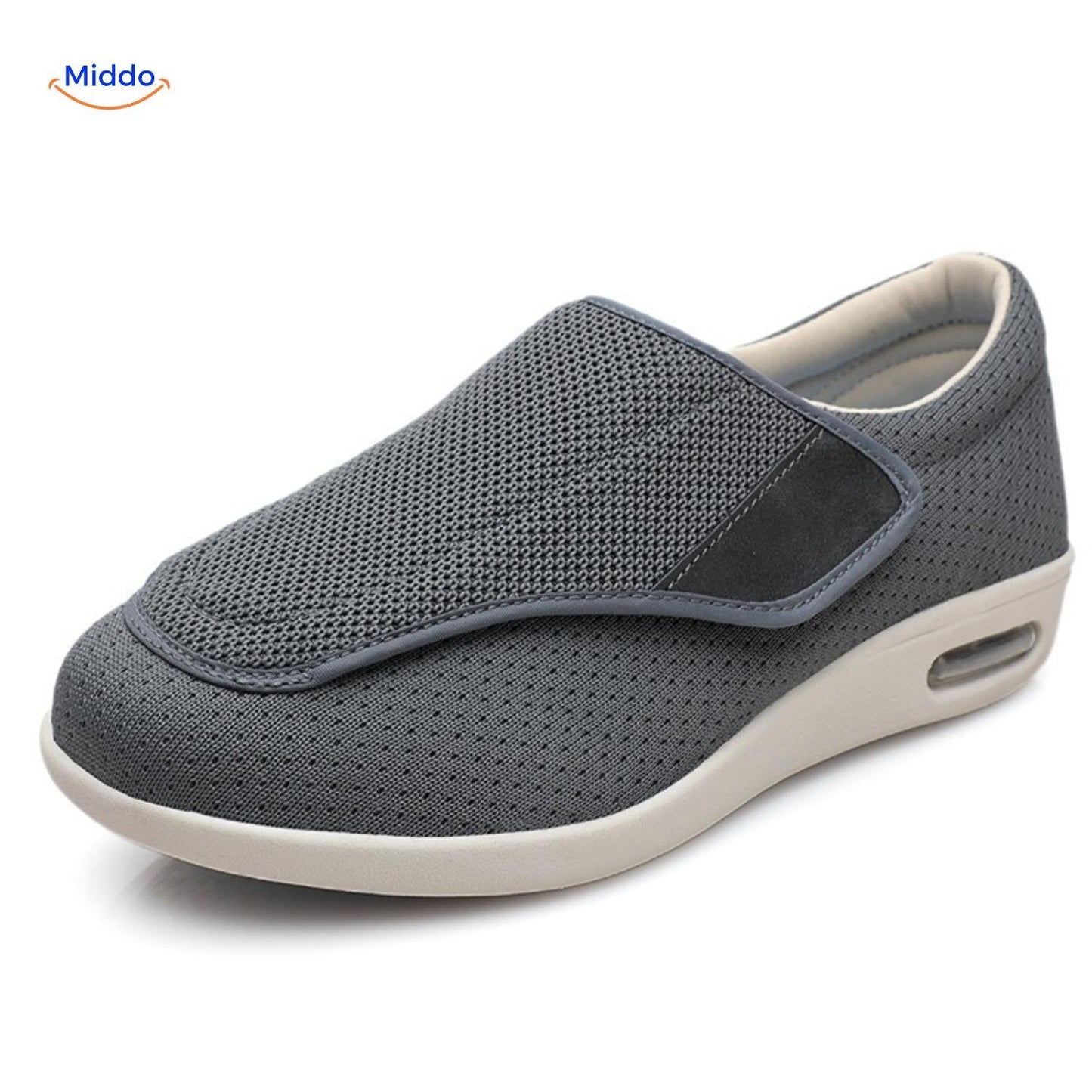 Trendstep schoenen grijs met klittenbandsluiting middo.nl