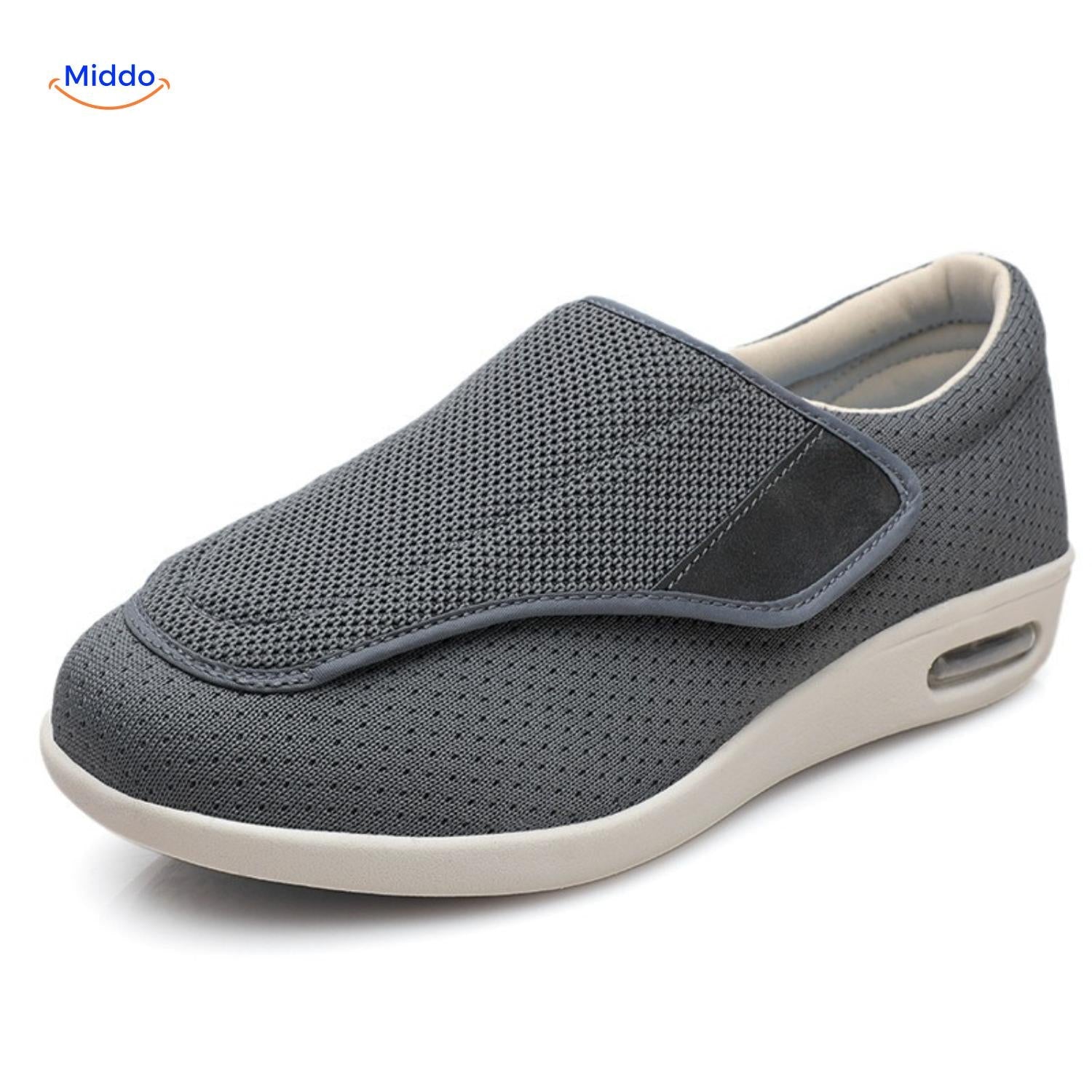 Trendstep schoenen grijs met klittenbandsluiting middo.nl