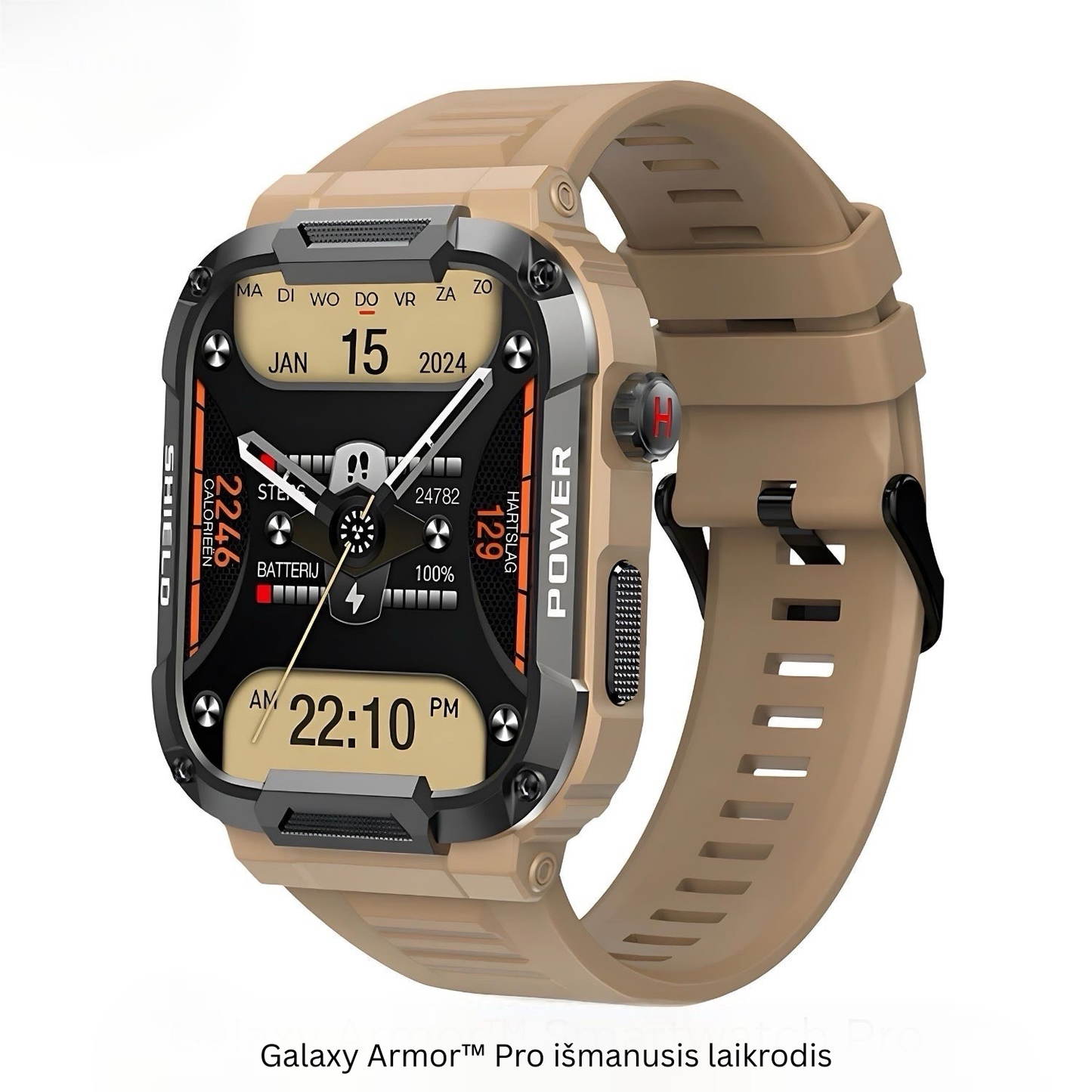 Galaxy Armor™ išmanusis laikrodis - sutaupykite 100 €+ už nesunaikinamą išmanųjį laikrodį, skirtą iOS ir Android