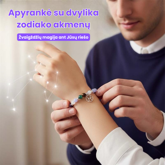 Apyrankė su dvylika zodiako akmenų