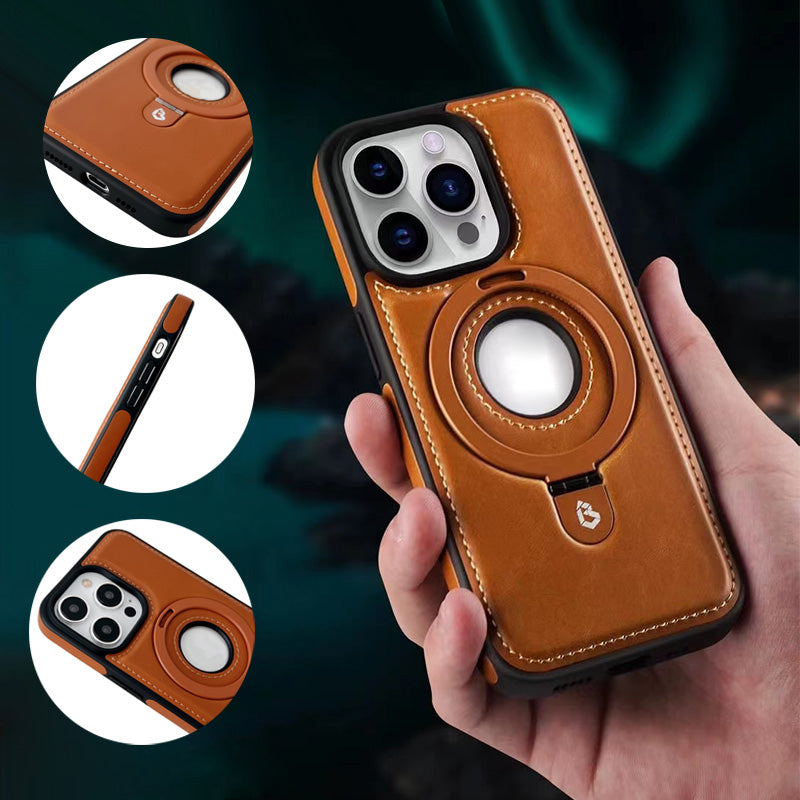 ✨✨✨Prabangus „iPhone“ dėklas su nematoma dirbtinės odos atrama