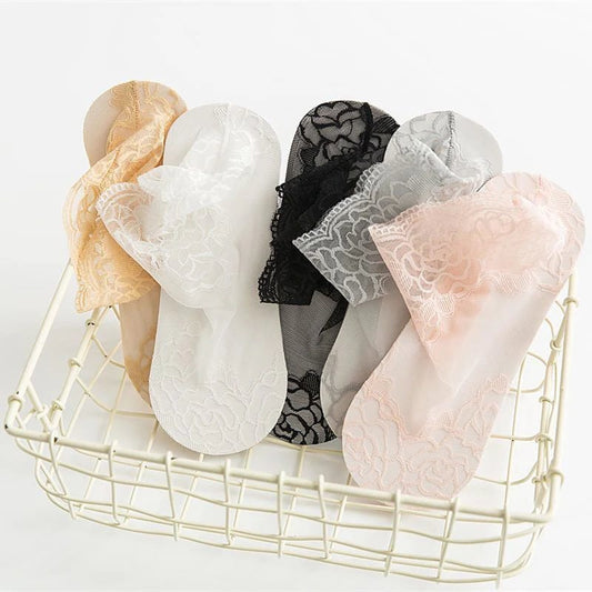 Seksualios nėrinių kojinės moterims🧦