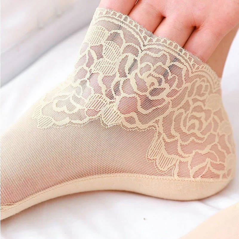 Seksualios nėrinių kojinės moterims🧦