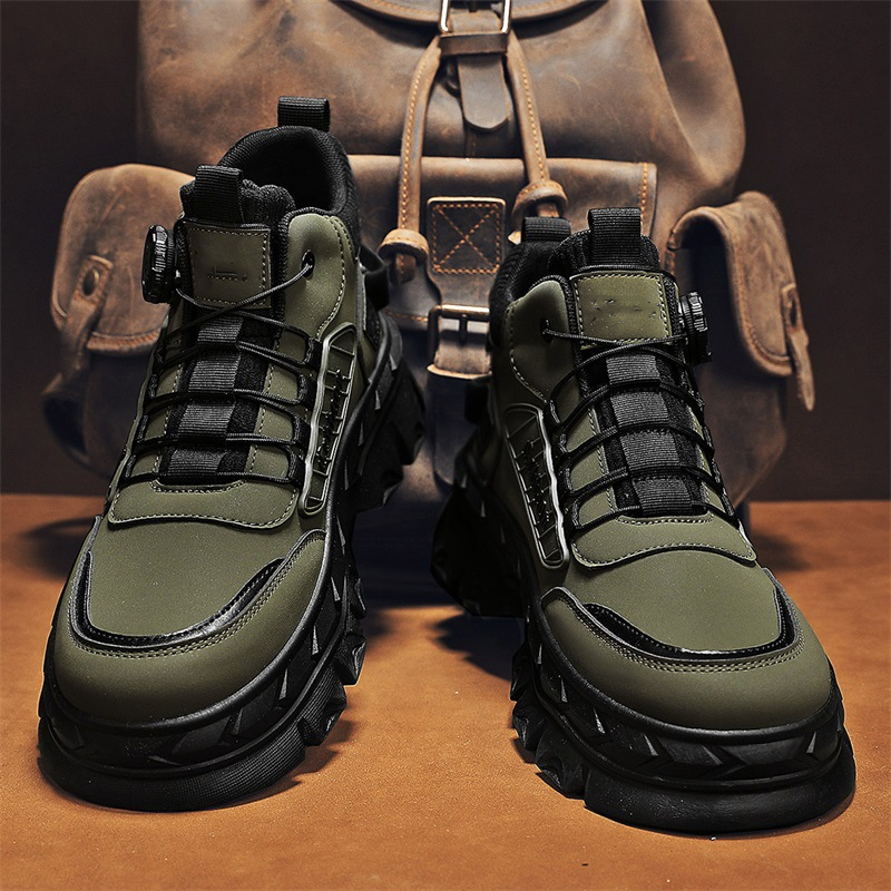 Retro įkvėpti, laisvalaikio stiliaus, masyvūs vyriški aulinukai iki kulkšnių